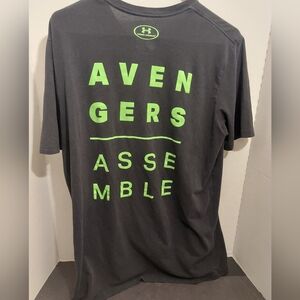 Under Armour The Hulk Marvel Avengers Battle Men Shirt Black Green Heatgear